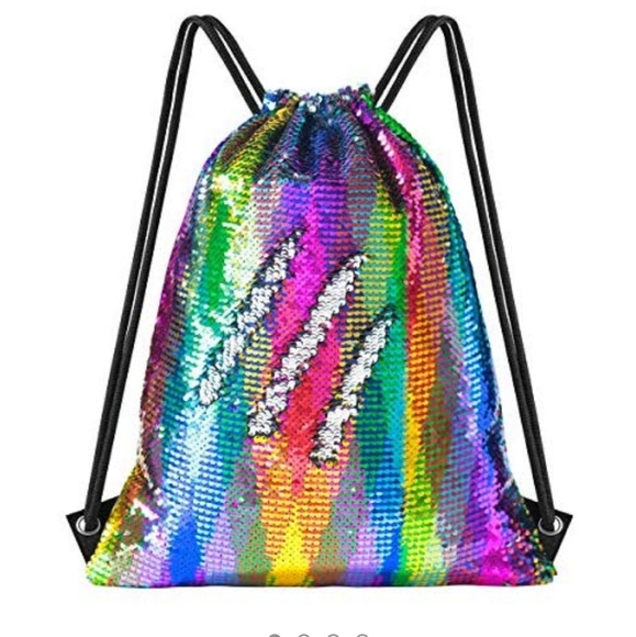 •Sequin reversible drawstring backpack •NWT•2 - Picture 4 of 16